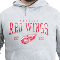 Detroit Red Wings G-III Sports by Carl Banks Adaptive Classic Team Spirit Fleece Hoodie Gray