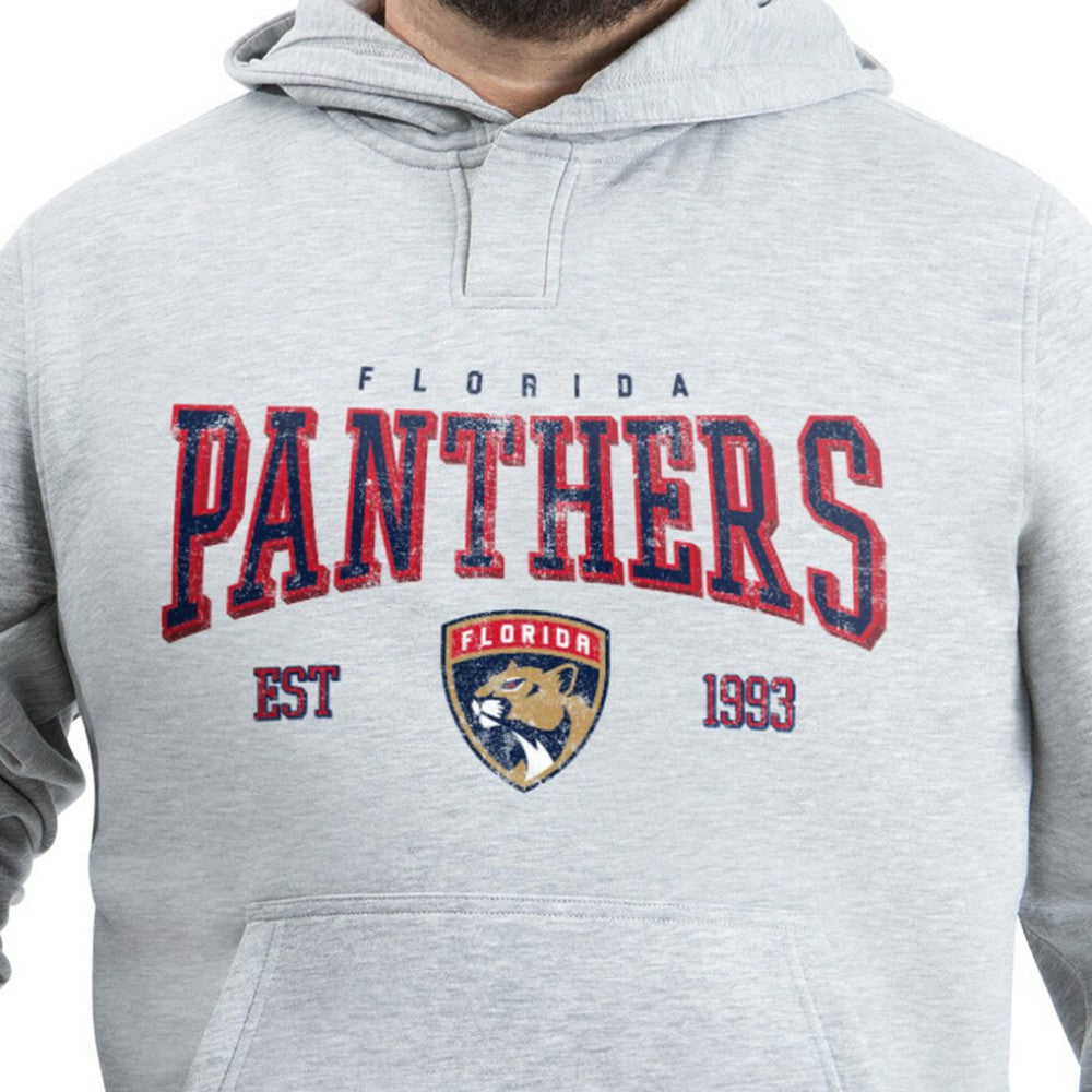 Florida Panthers G-III Sports by Carl Banks Adaptive Classic Team Spirit Fleece Hoodie Gray