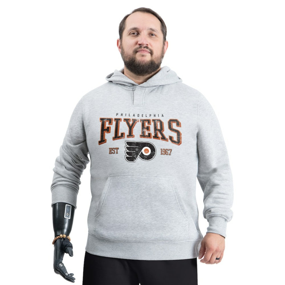 Philadelphia Flyers G-III Sports by Carl Banks Adaptive Classic Team Spirit Fleece Hoodie Gray