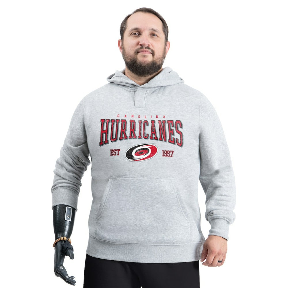 Carolina Hurricanes G-III Sports by Carl Banks Adaptive Classic Team Spirit Fleece Hoodie Gray