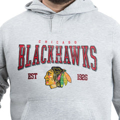 Chicago Blackhawks G-III Sports by Carl Banks Adaptive Classic Team Spirit Fleece Hoodie Gray