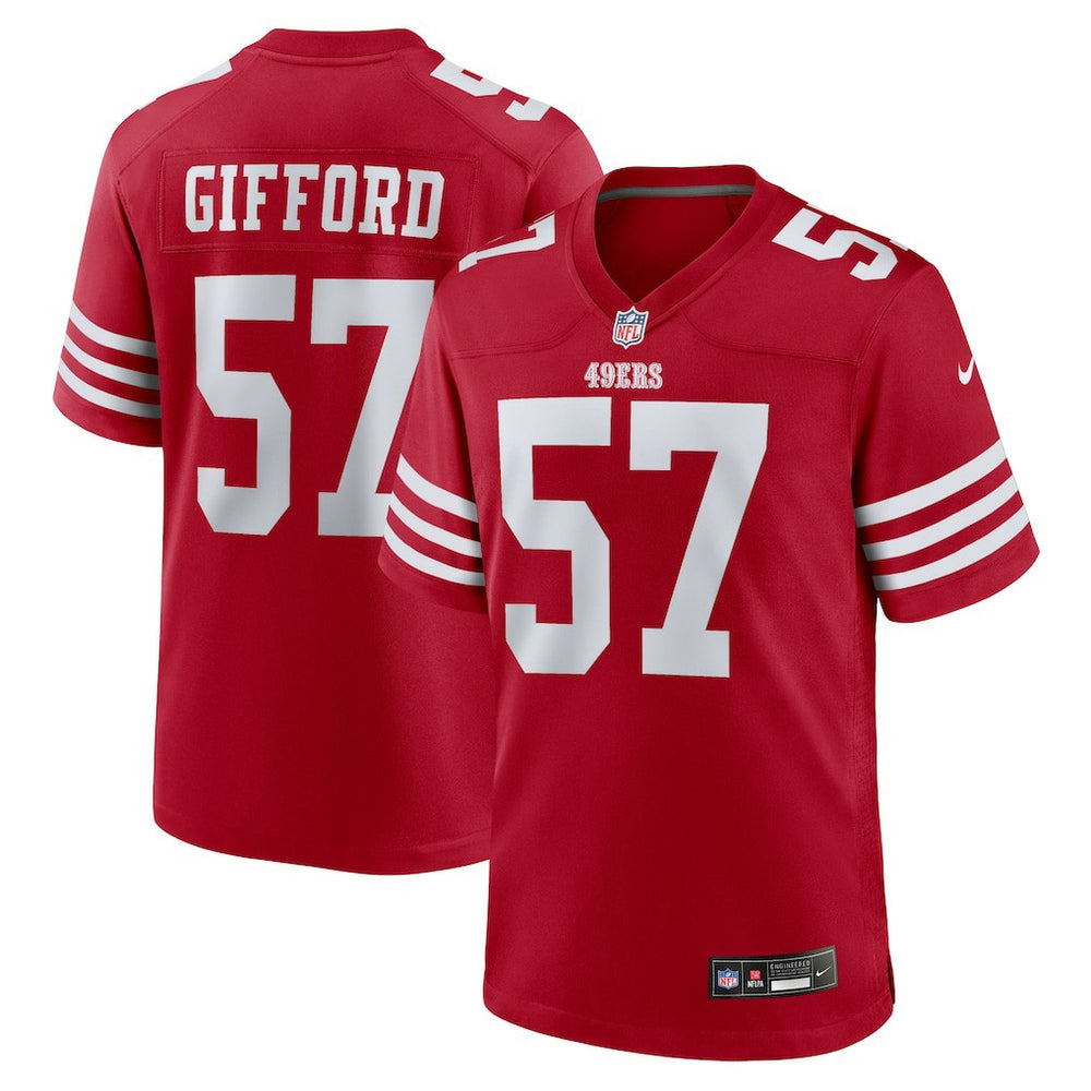 Luke Gifford San Francisco 49ers Team Game Jersey - Scarlet | Nike for sale