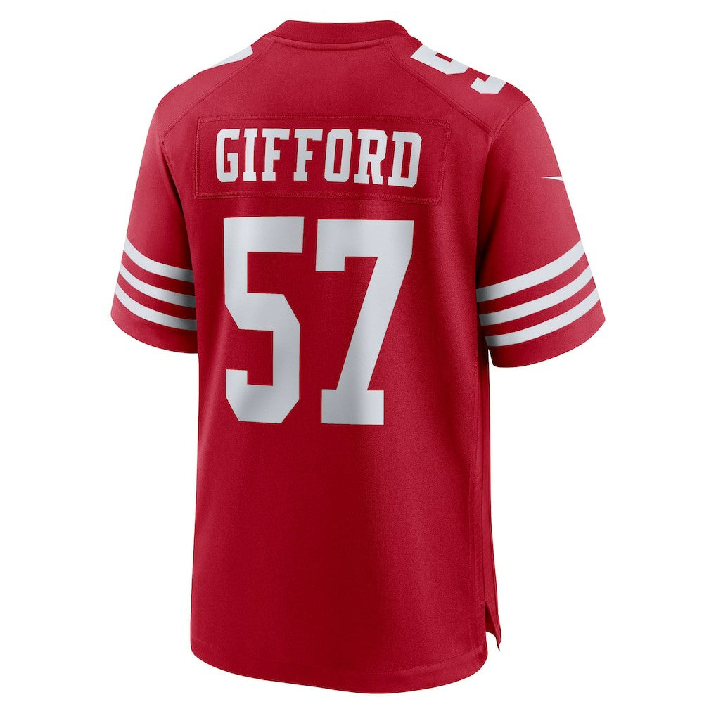 Luke Gifford San Francisco 49ers Team Game Jersey - Scarlet | Nike for sale