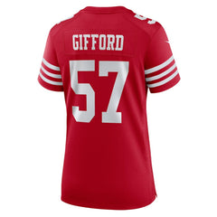Luke Gifford San Francisco 49ers Women's Team Game Jersey - Scarlet | Nike discount
