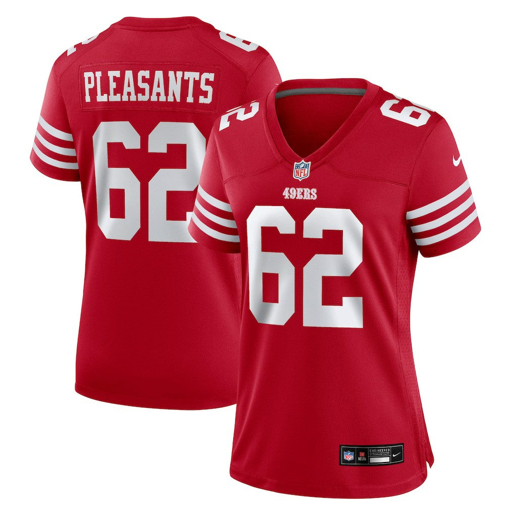 Austen Pleasants San Francisco 49ers Women's Team Game Jersey - Scarlet | Nike discount