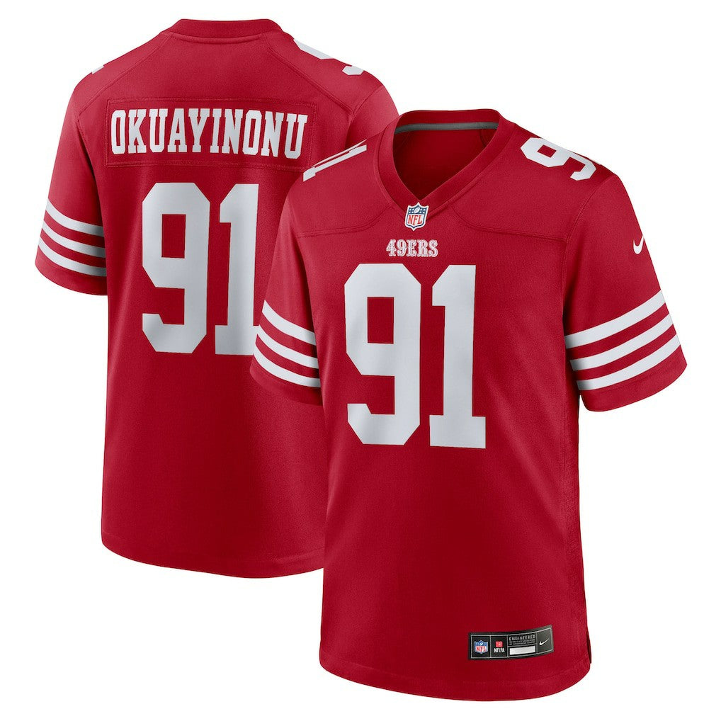 Sam Okuayinonu San Francisco 49ers Team Game Jersey - Scarlet | Nike cheap