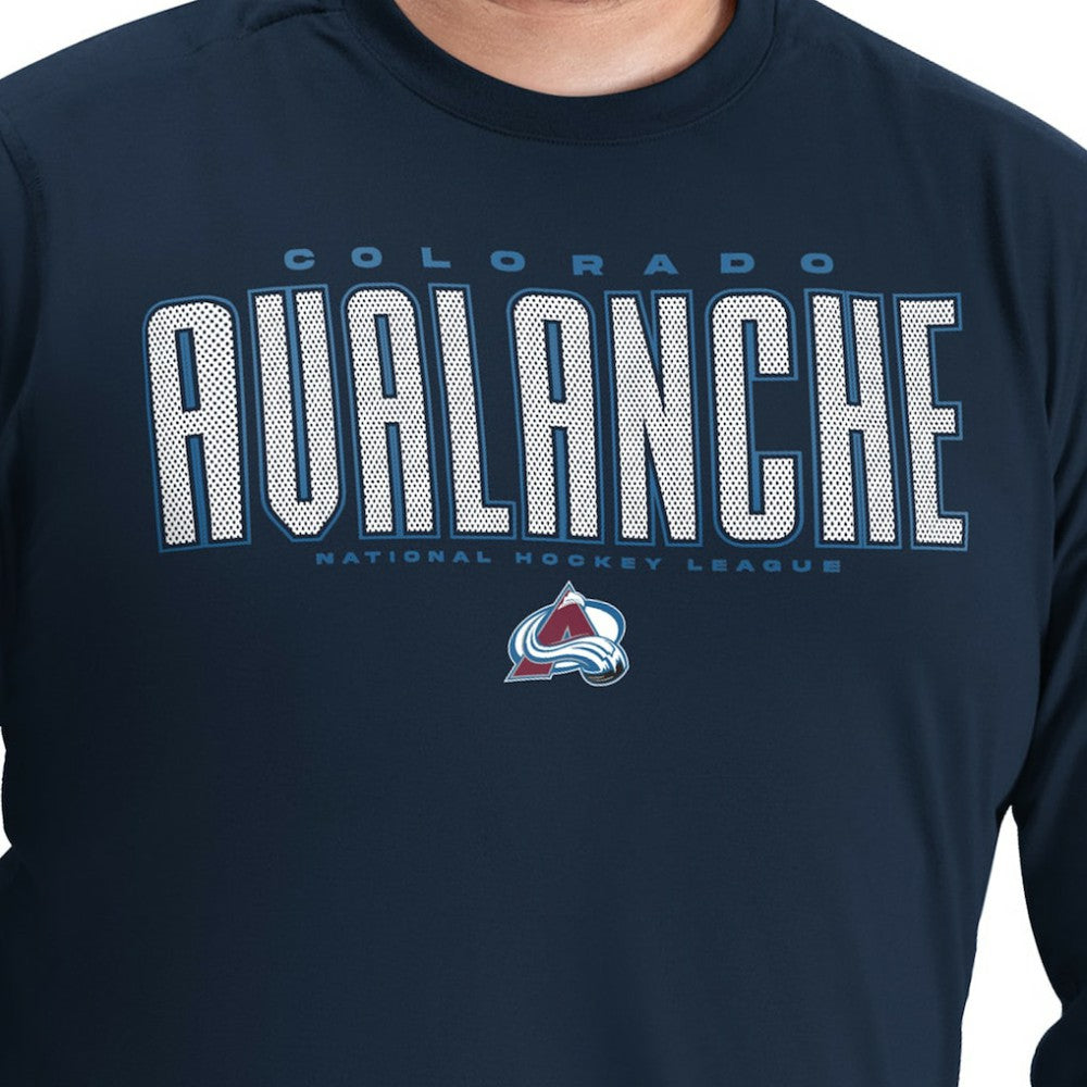 Colorado Avalanche G-III Sports by Carl Banks Adaptive Mesh Effect Long Sleeve T-Shirt Navy