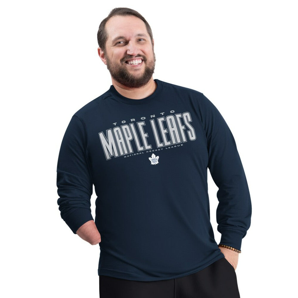 Toronto Maple Leafs G-III Sports by Carl Banks Adaptive Mesh Effect Long Sleeve T-Shirt Blue