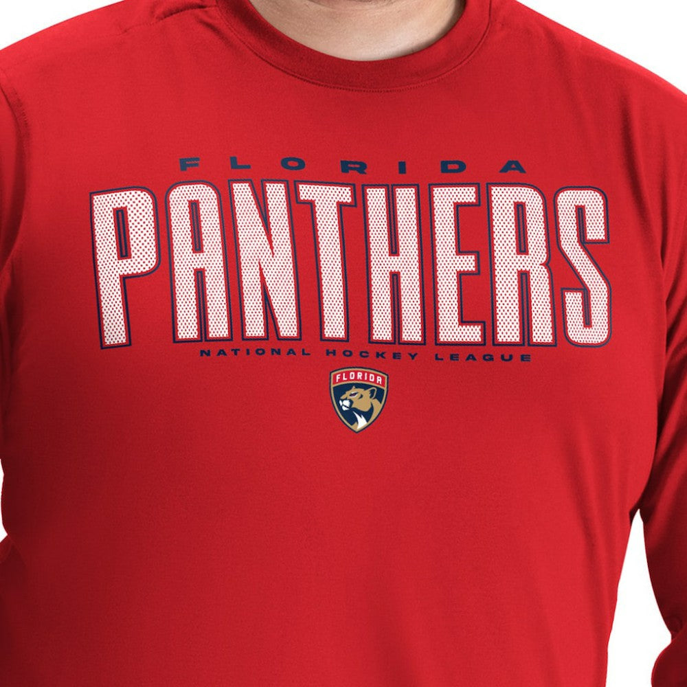 Florida Panthers G-III Sports by Carl Banks Adaptive Mesh Effect Long Sleeve T-Shirt Red