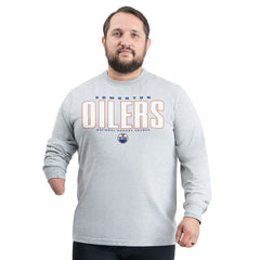 Edmonton Oilers G-III Sports by Carl Banks Adaptive Mesh Effect Long Sleeve T-Shirt Gray