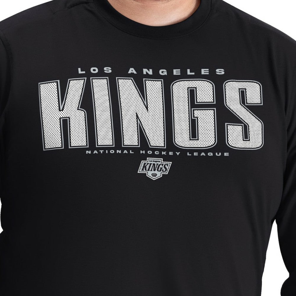 Los Angeles Kings G-III Sports by Carl Banks Adaptive Mesh Effect Long Sleeve T-Shirt Black