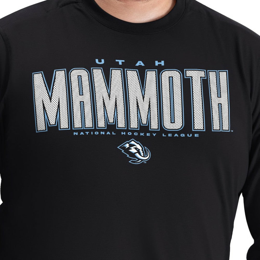 Utah Mammoth G-III Sports by Carl Banks Adaptive Mesh Effect Long Sleeve T-Shirt Black