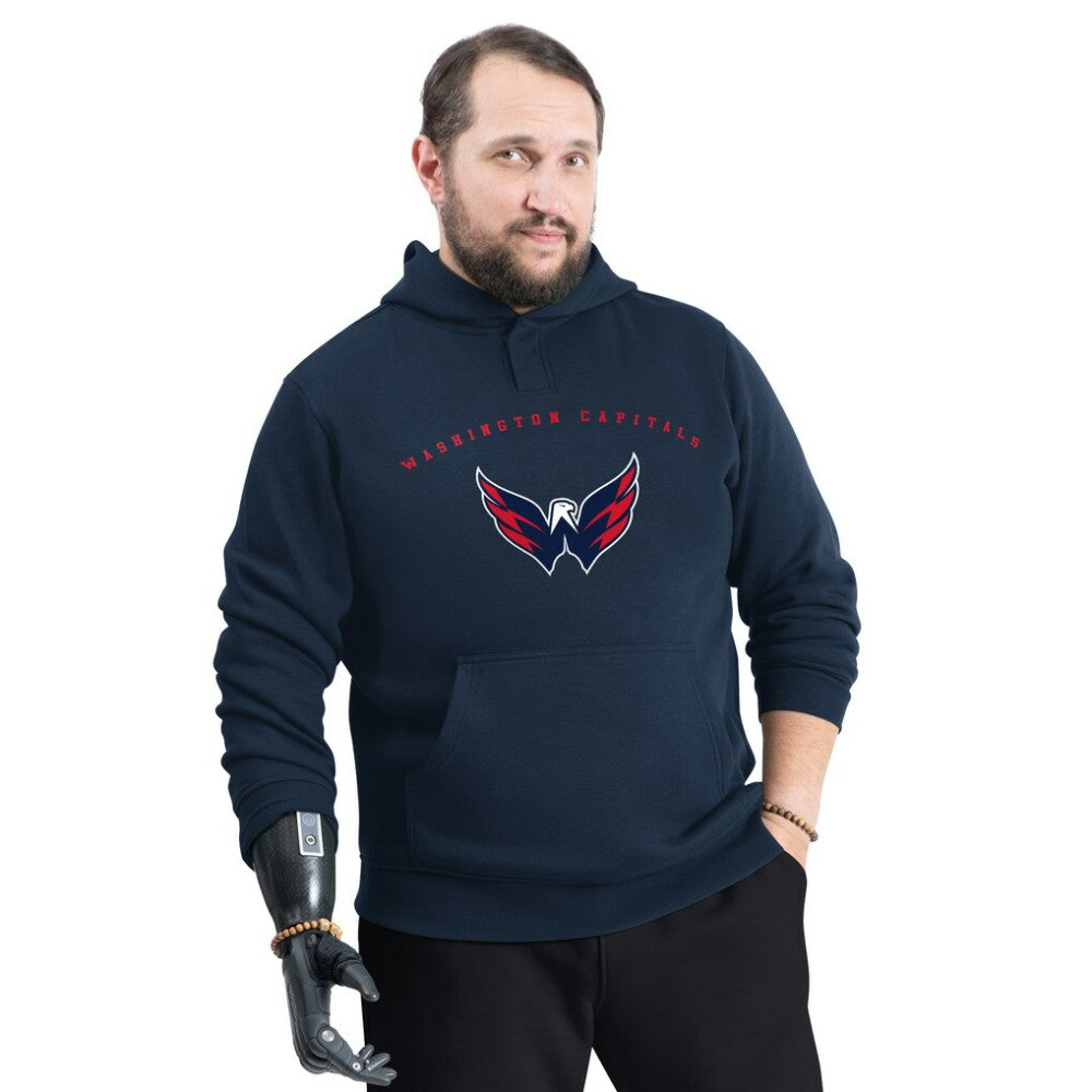 Washington Capitals G-III Sports by Carl Banks Adaptive Classic Team Arc Fleece Hoodie Navy