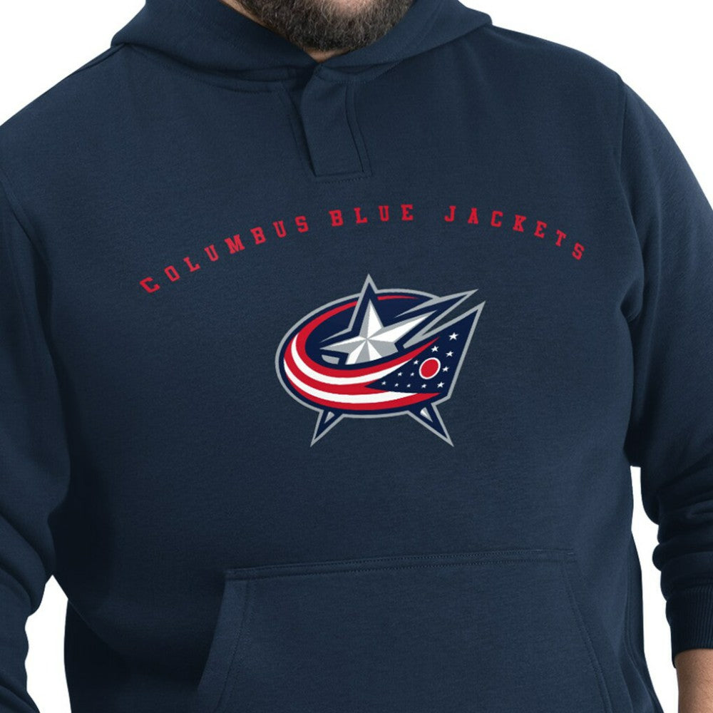 Columbus Blue Jackets G-III Sports by Carl Banks Adaptive Classic Team Arc Fleece Hoodie Navy