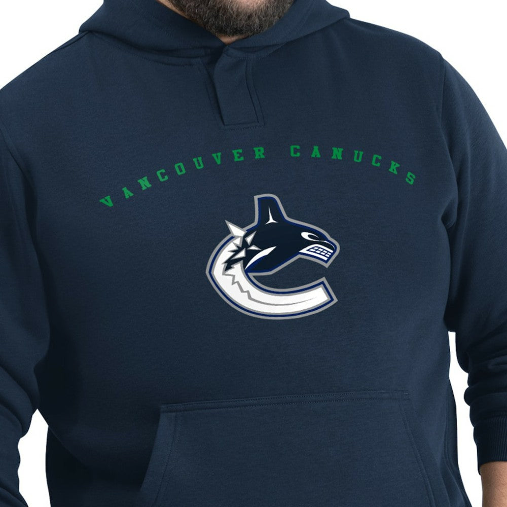 Vancouver Canucks G-III Sports by Carl Banks Adaptive Classic Team Arc Fleece Hoodie Navy