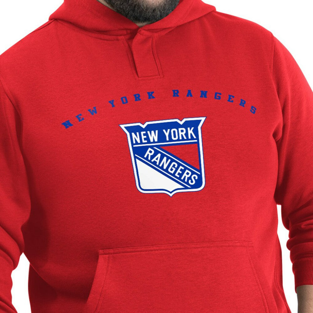 New York Rangers G-III Sports by Carl Banks Adaptive Classic Team Arc Fleece Hoodie Red