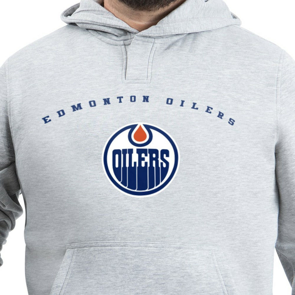 Edmonton Oilers G-III Sports by Carl Banks Adaptive Classic Team Arc Fleece Hoodie Gray