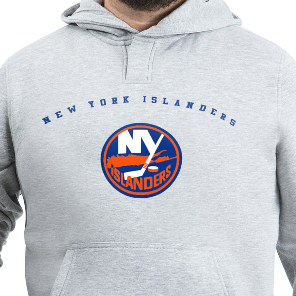 New York Islanders G-III Sports by Carl Banks Adaptive Classic Team Arc Fleece Hoodie Gray