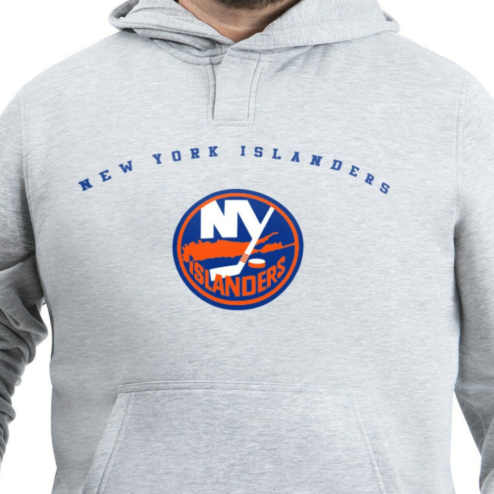 New York Islanders G-III Sports by Carl Banks Adaptive Classic Team Arc Fleece Hoodie Gray