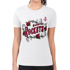 Houston Rockets G-III 4Her by Carl Banks Women's Super-Slim Fit Lightweight Roses Crew Neck T-Shirt - White online