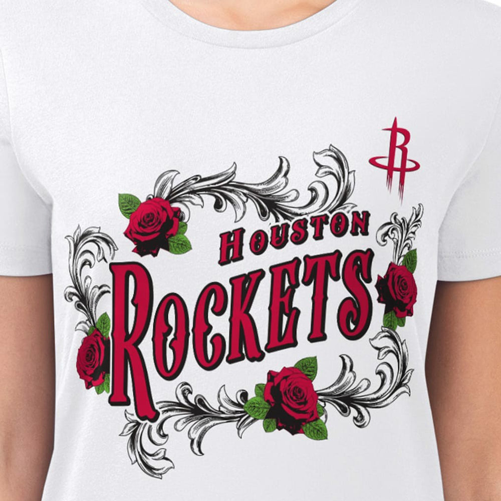 Houston Rockets G-III 4Her by Carl Banks Women's Super-Slim Fit Lightweight Roses Crew Neck T-Shirt - White online