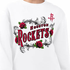 Houston Rockets G-III 4Her by Carl Banks Women's Roses Fleece Tri-Blend Sweatshirt sale - White cheap