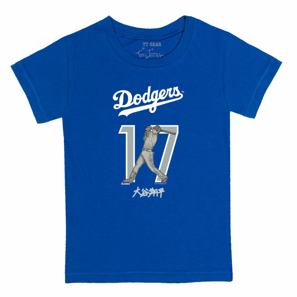 Shohei Ohtani Los Angeles Dodgers Tiny Turnip Youth Kanji Batting Graphic T-Shirt - Royal