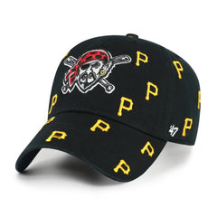 Pittsburgh Pirates Women's Confetti Clean Up Adjustable Hat - Black | 47 brand