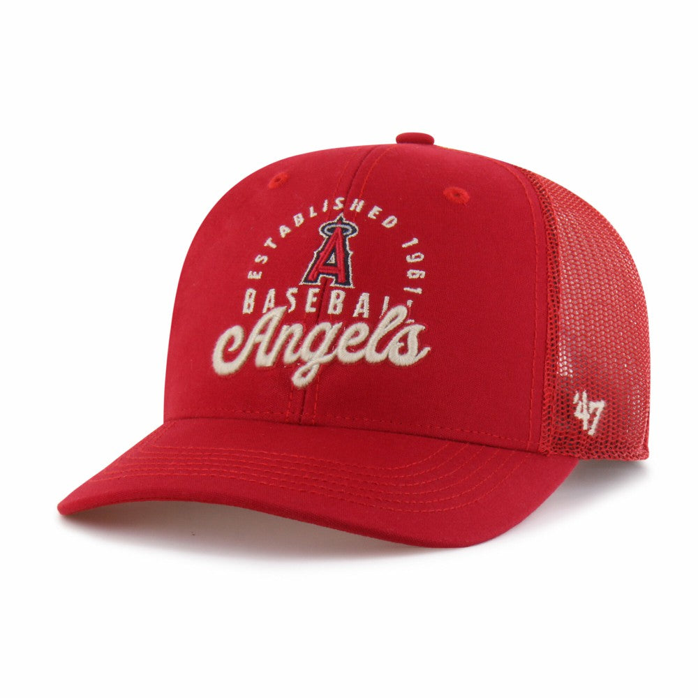 Los Angeles Angels Pitstop Trucker Adjustable Hat - Red | 47 brand