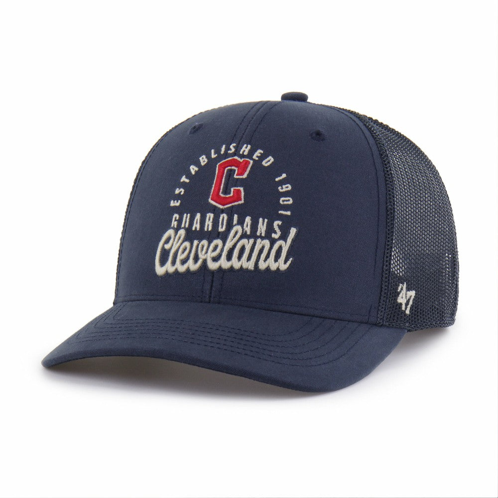 Cleveland Guardians Pitstop Trucker Adjustable Hat - Navy | 47 brand