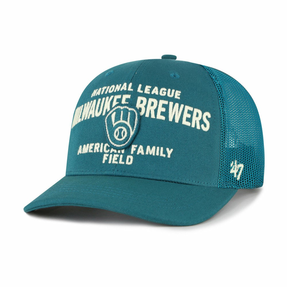 Milwaukee Brewers Contemporary Hitch Adjustable Trucker Hat - Teal | 47 brand