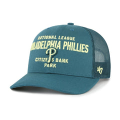 Philadelphia Phillies Contemporary Hitch Adjustable Trucker Hat - Teal | 47 brand