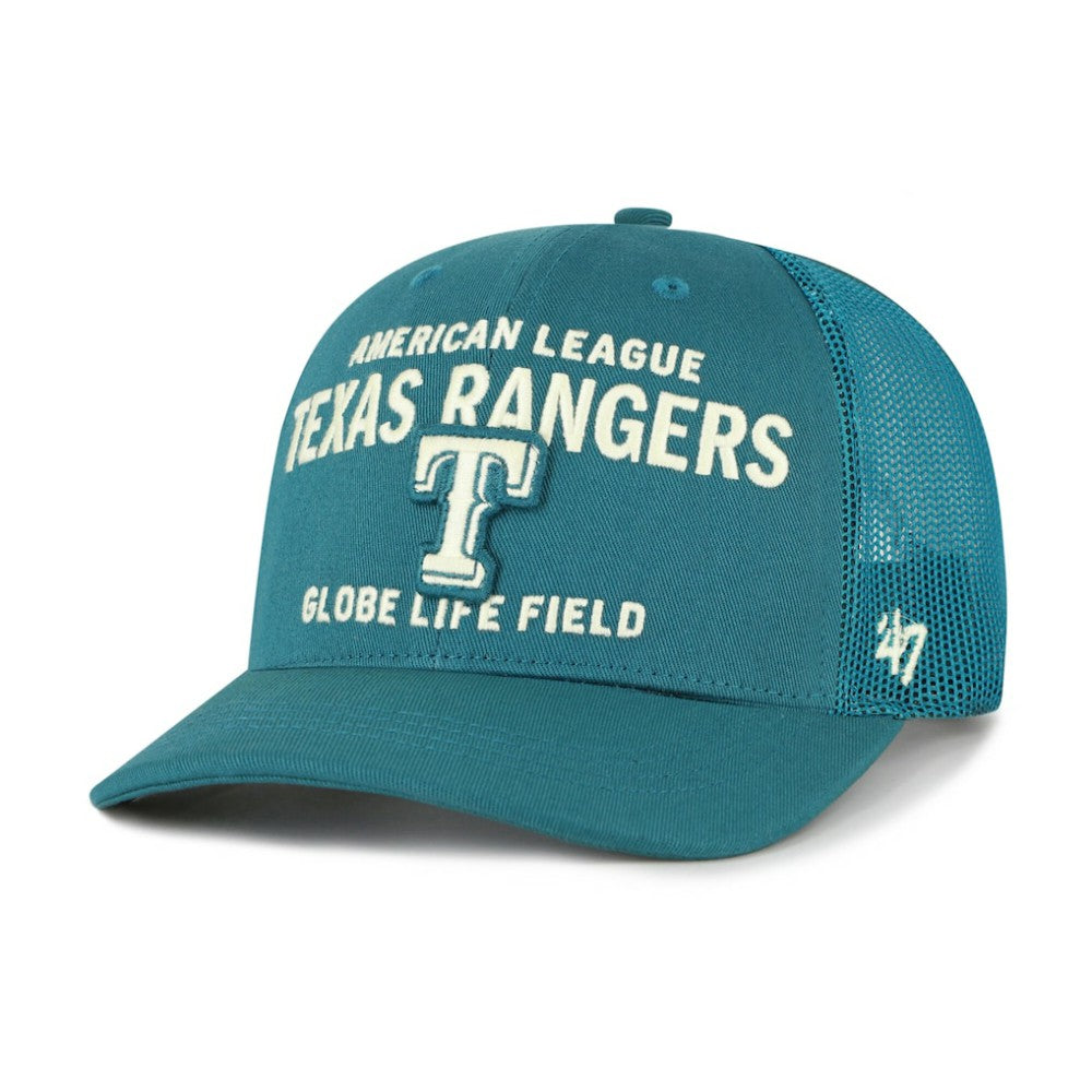Texas Rangers Contemporary Hitch Adjustable Trucker Hat - Teal | 47 brand