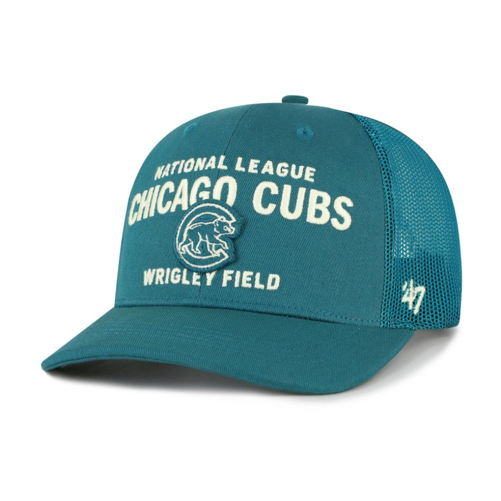 Chicago Cubs Contemporary Hitch Adjustable Trucker Hat - Teal | 47 brand