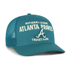 Atlanta Braves Contemporary Hitch Adjustable Trucker Hat - Teal | 47 brand