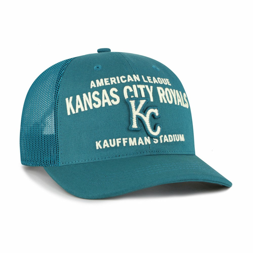 Kansas City Royals Contemporary Hitch Adjustable Trucker Hat - Teal | 47 brand