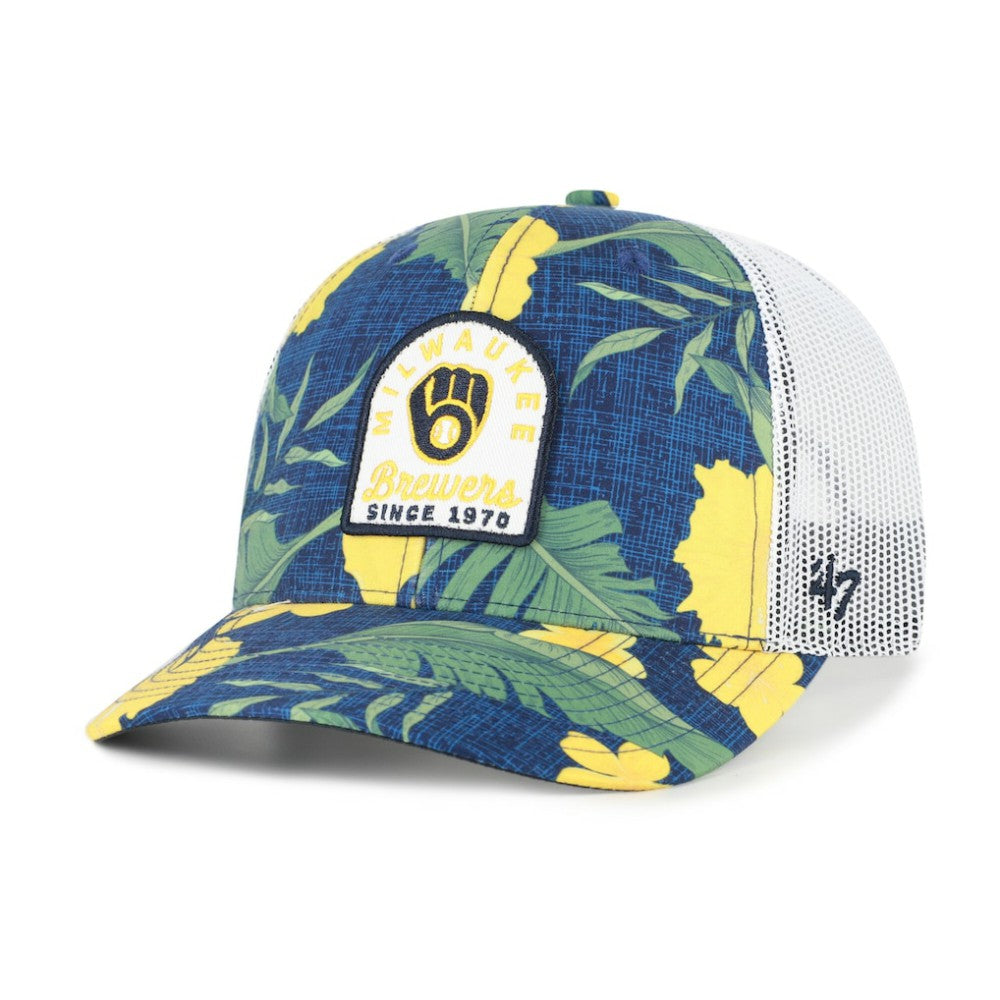 Milwaukee Brewers Beachside Adjustable Trucker Hat - Navy | 47 brand