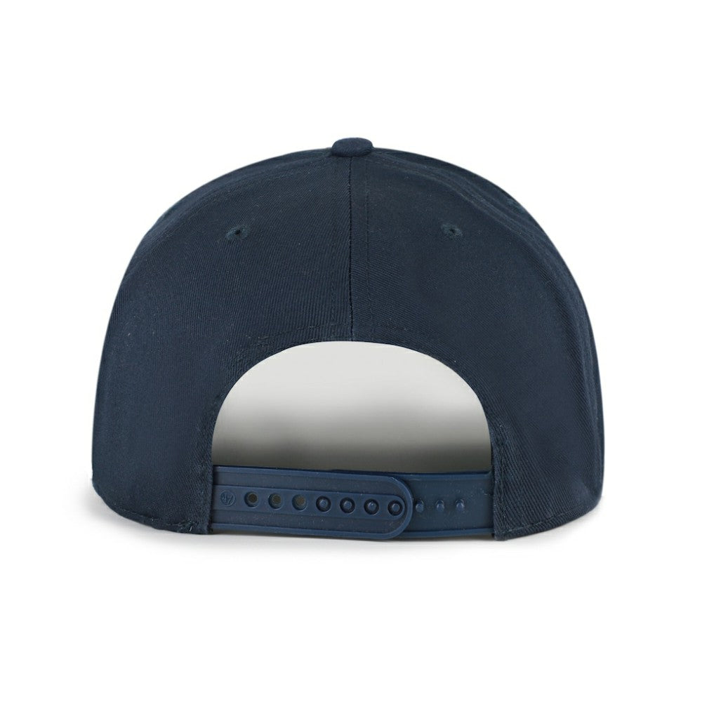 Detroit Tigers Cooperstown Break Wood Suede Hitch Adjustable Hat - Navy/Brown | 47 brand