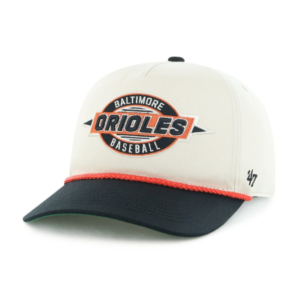 Baltimore Orioles Frame Out Hitch Adjustable Hat - Natural/Black | 47 brand