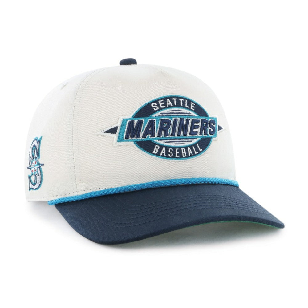 Seattle Mariners Frame Out Hitch Adjustable Hat - Natural/Navy | 47 brand