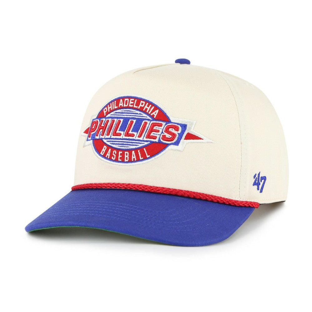 Philadelphia Phillies Frame Out Hitch Adjustable Hat - Natural/Royal | 47 brand