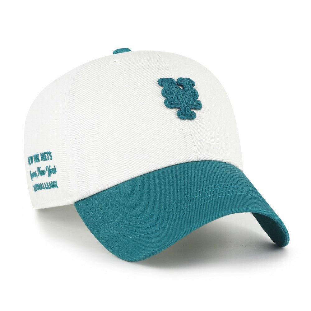 New York Mets Contemporary Tonal Clean Up Adjustable Hat - White/Teal | 47 brand