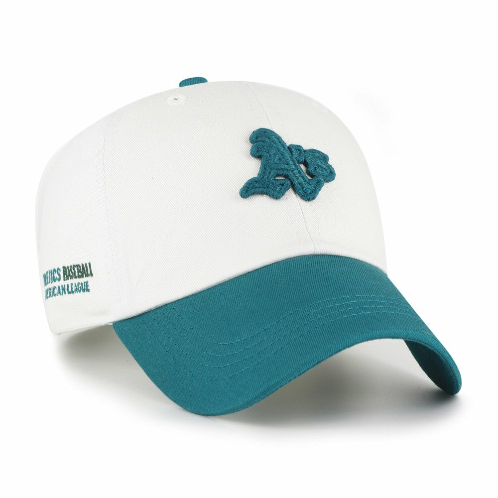 Athletics Contemporary Tonal Clean Up Adjustable Hat - White/Teal | 47 brand