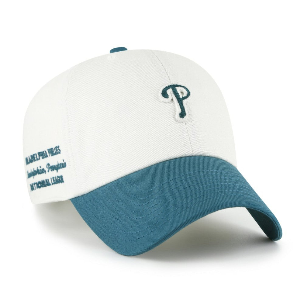 Philadelphia Phillies Contemporary Tonal Clean Up Adjustable Hat - White/Teal | 47 brand