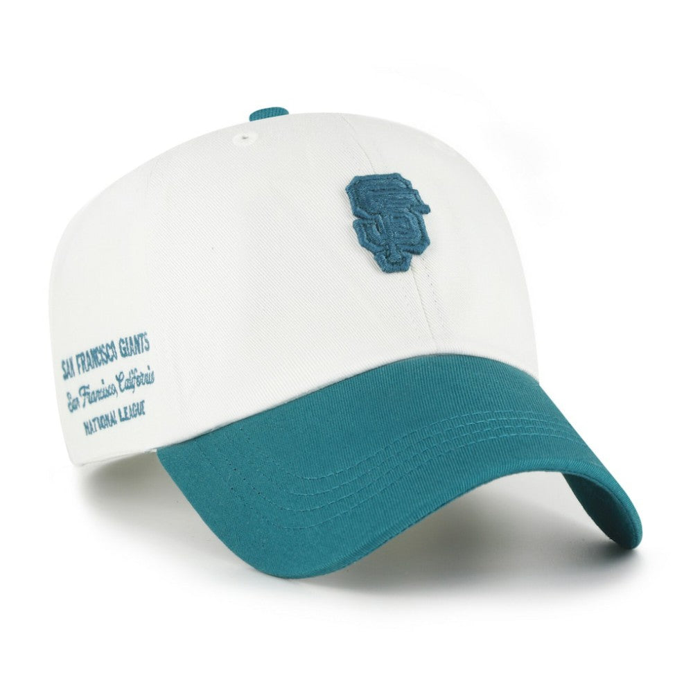 San Francisco Giants Contemporary Tonal Clean Up Adjustable Hat - White/Teal | 47 brand