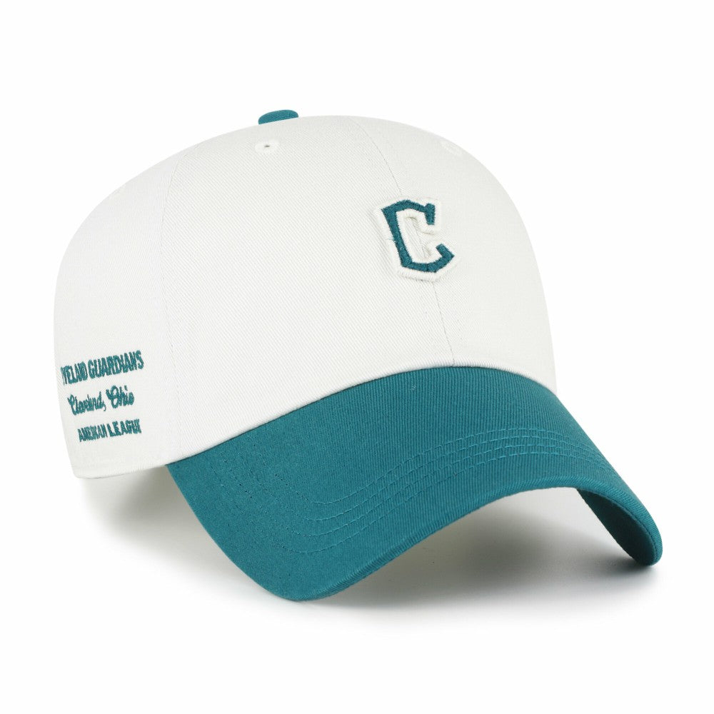 Cleveland Guardians Contemporary Tonal Clean Up Adjustable Hat - White/Teal | 47 brand