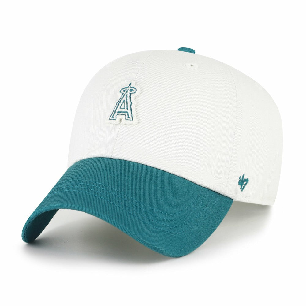Los Angeles Angels Contemporary Tonal Clean Up Adjustable Hat - White/Teal | 47 brand