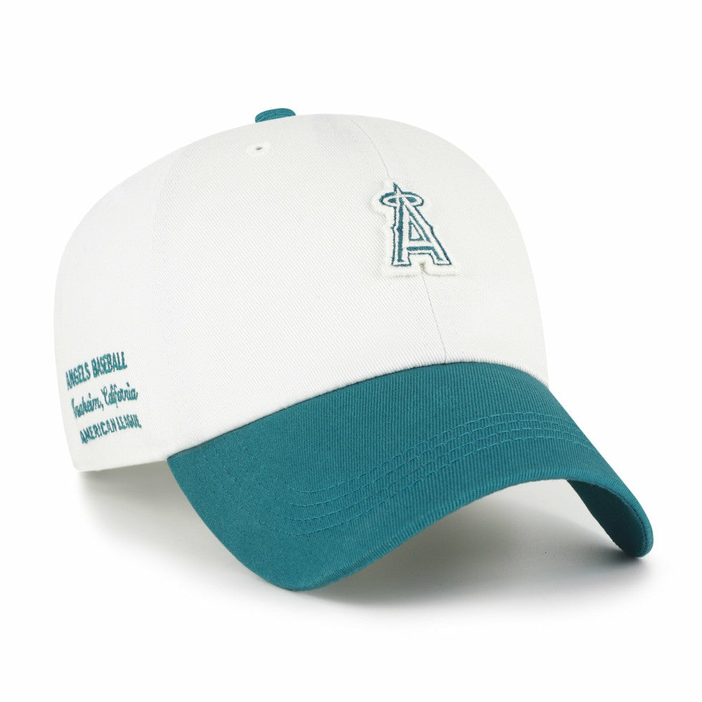 Los Angeles Angels Contemporary Tonal Clean Up Adjustable Hat - White/Teal | 47 brand