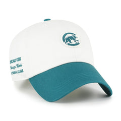 Chicago Cubs Contemporary Tonal Clean Up Adjustable Hat - White/Teal | 47 brand