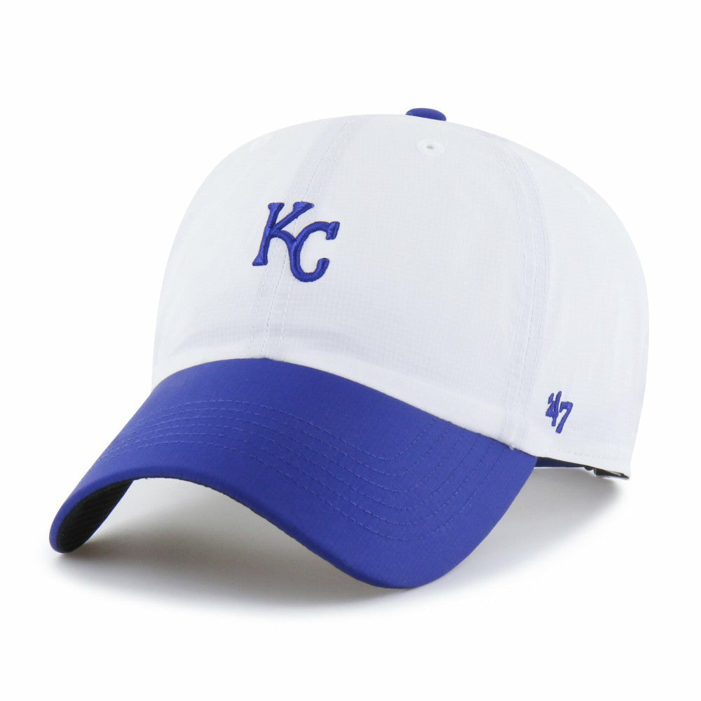 Kansas City Royals Vista Mini Clean Up brrr° Adjustable Hat - White/Royal | 47 brand
